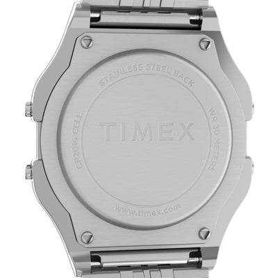 Timex T80 34mm unisex-adult Watch - Silver-Tone with Stainless Steel Bracelet Timex