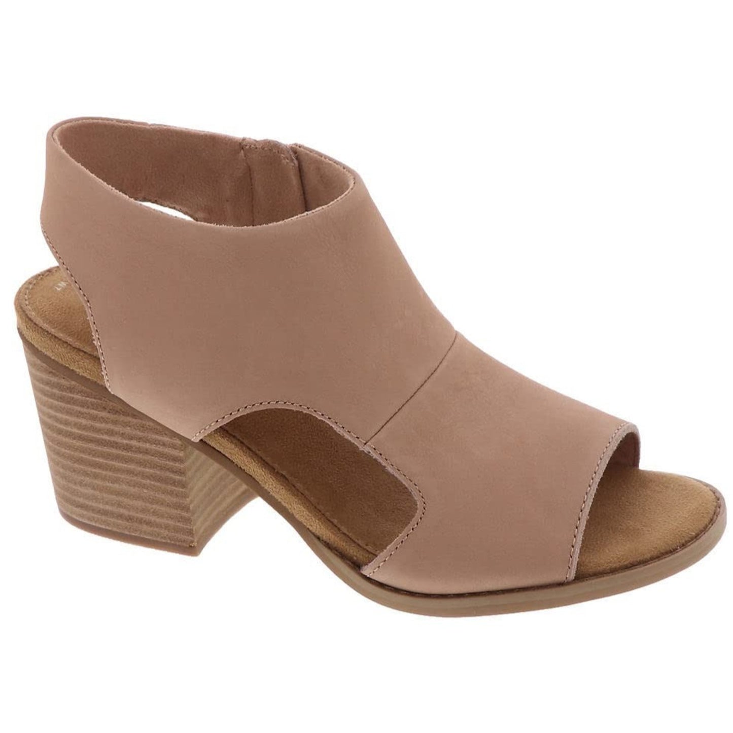 TOMS Eliana Block Heel Sandals Buck Brown Leather Elegant Heels Women's 11 M