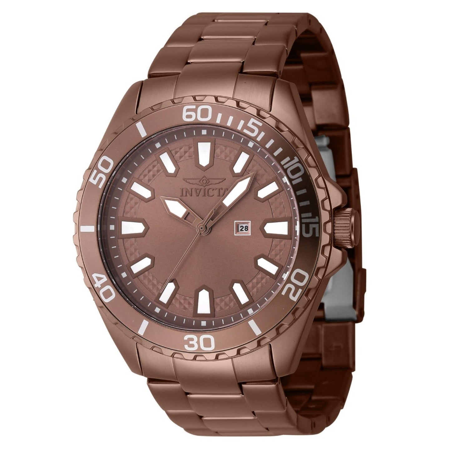 NEW Invicta Men's 46mm Pro Diver Quartz Brown Watch Invicta