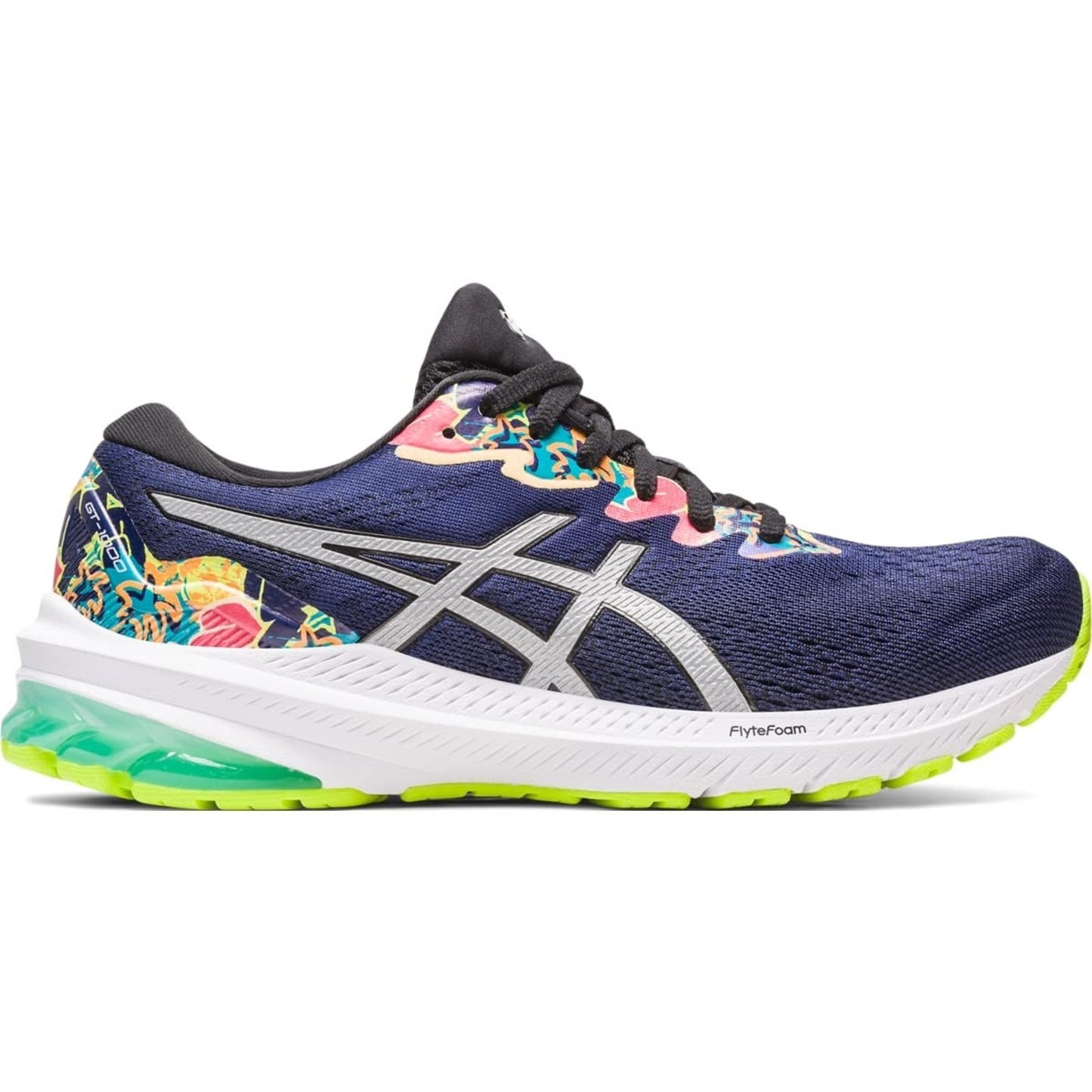 ASICS Women's GT-1000 11 Lite-show Running Shoes, Lime Zest/Lite-Show 9 D - Wide