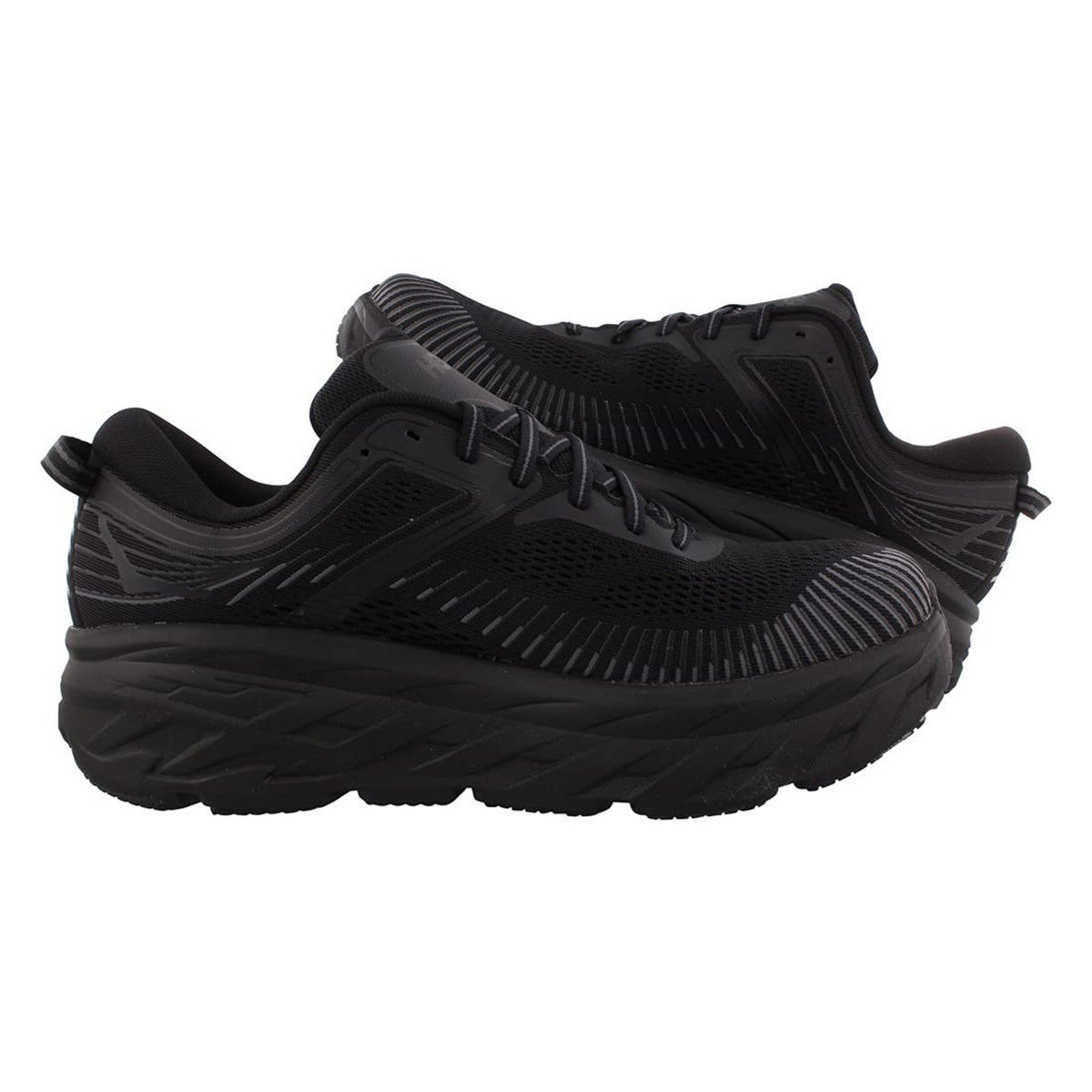 Hoka One One Bondi 7 Mens Running Shoes Black Size 8