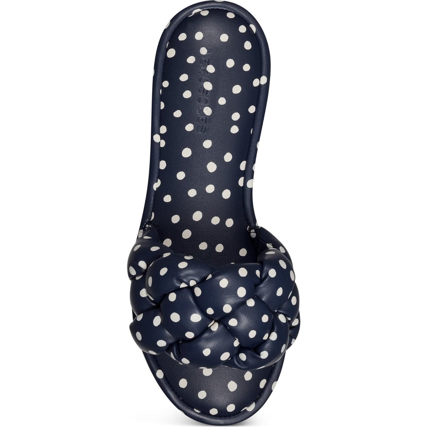 Aerosoles Jerome Slide Sandal In Navy/ Eggshell Polka Dot 11 B M