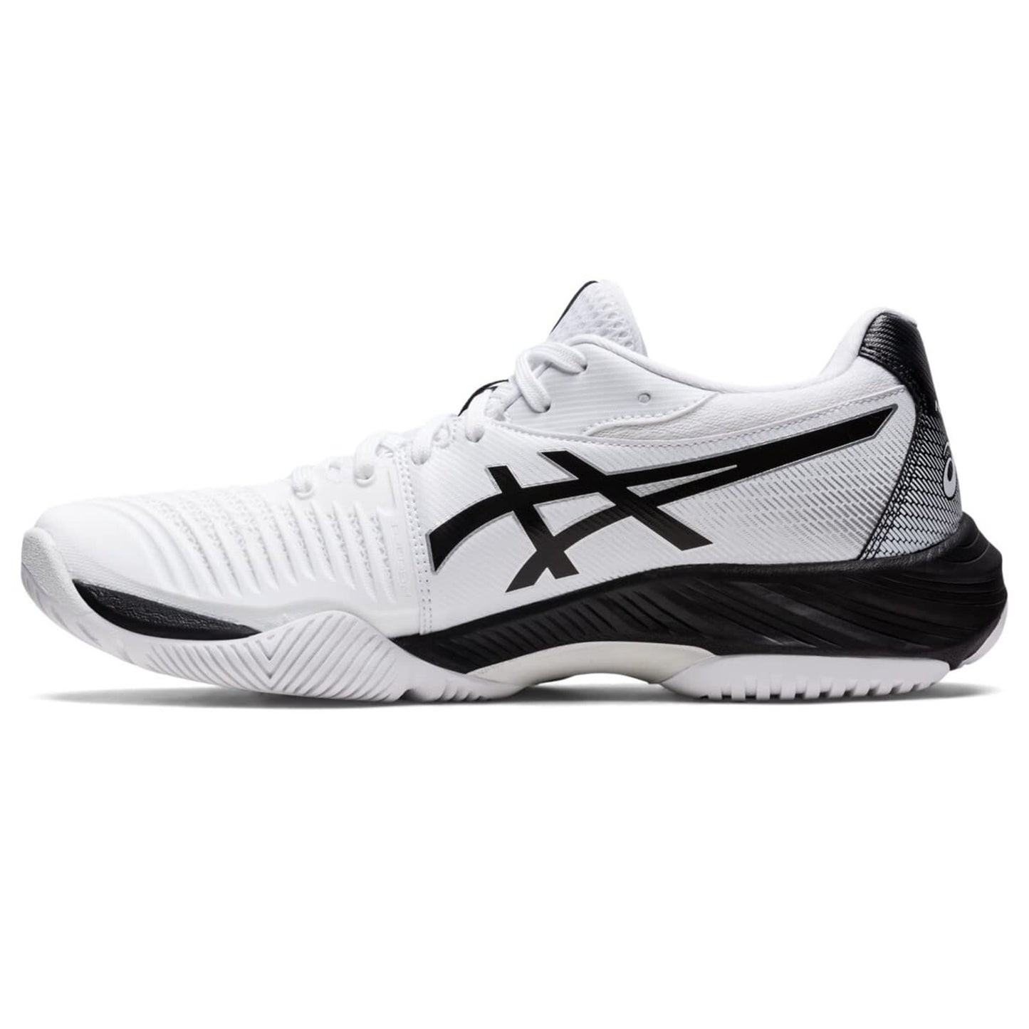 ASICS Men's Netburner Ballistic FlyteFoam 3 Volleyball Shoes, 15 US, White/Black
