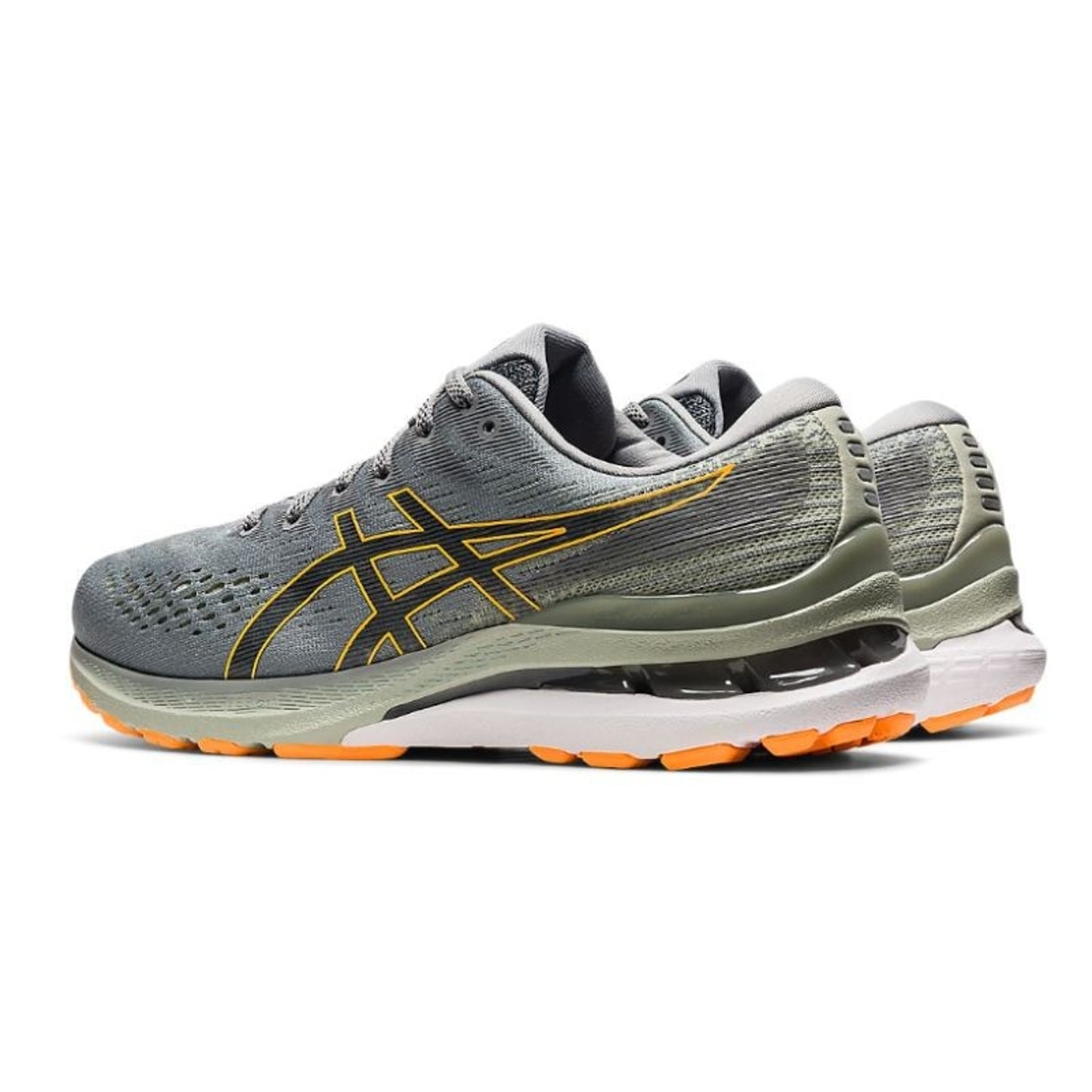 ASICS Men's Gel-Kayano 28 Running Shoes, Sheet Rock/ Orange pop Size 13 M