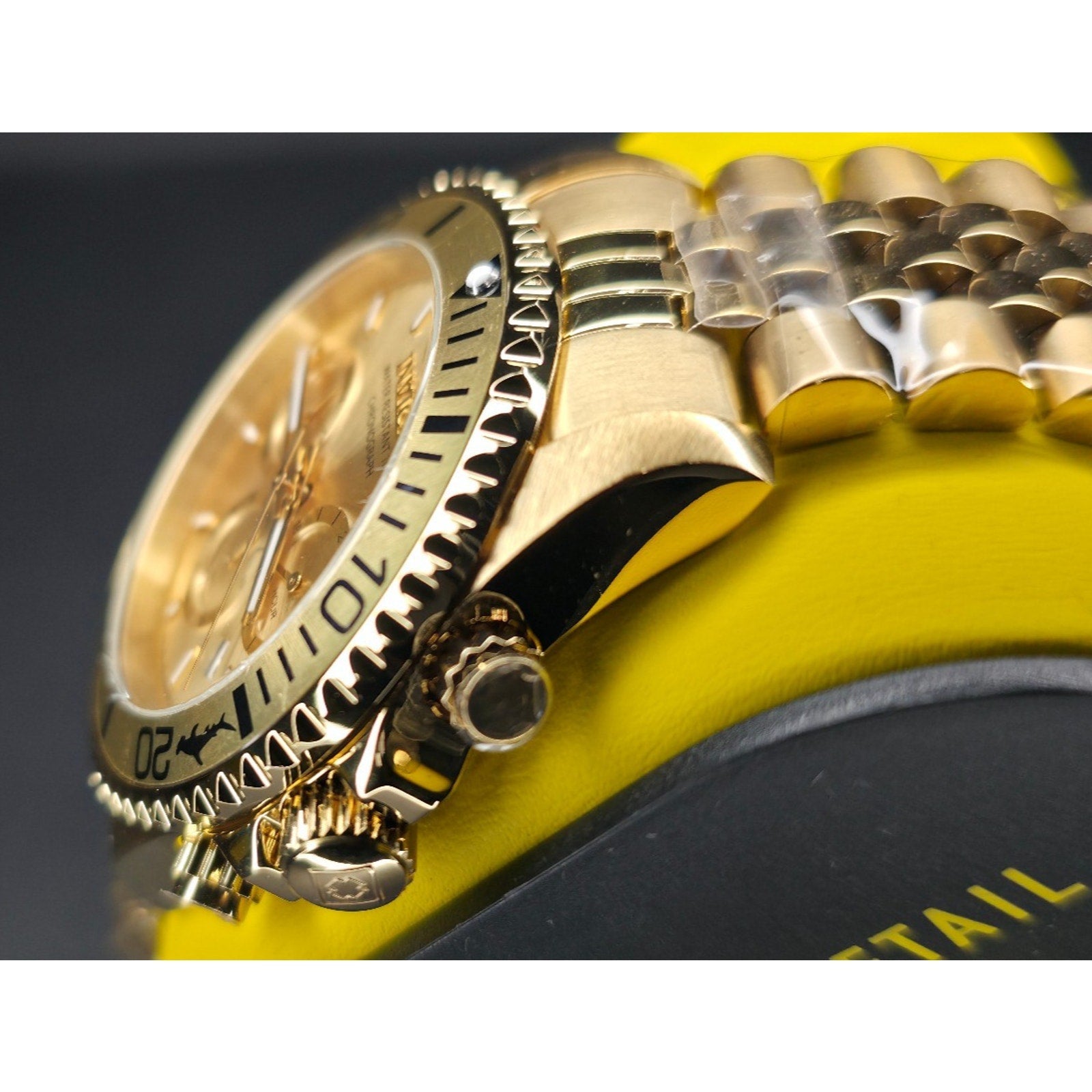 Invicta Pro Diver Titan Men's Luxury Watch Chrono Gold Dial - 43mm, Gold Invicta