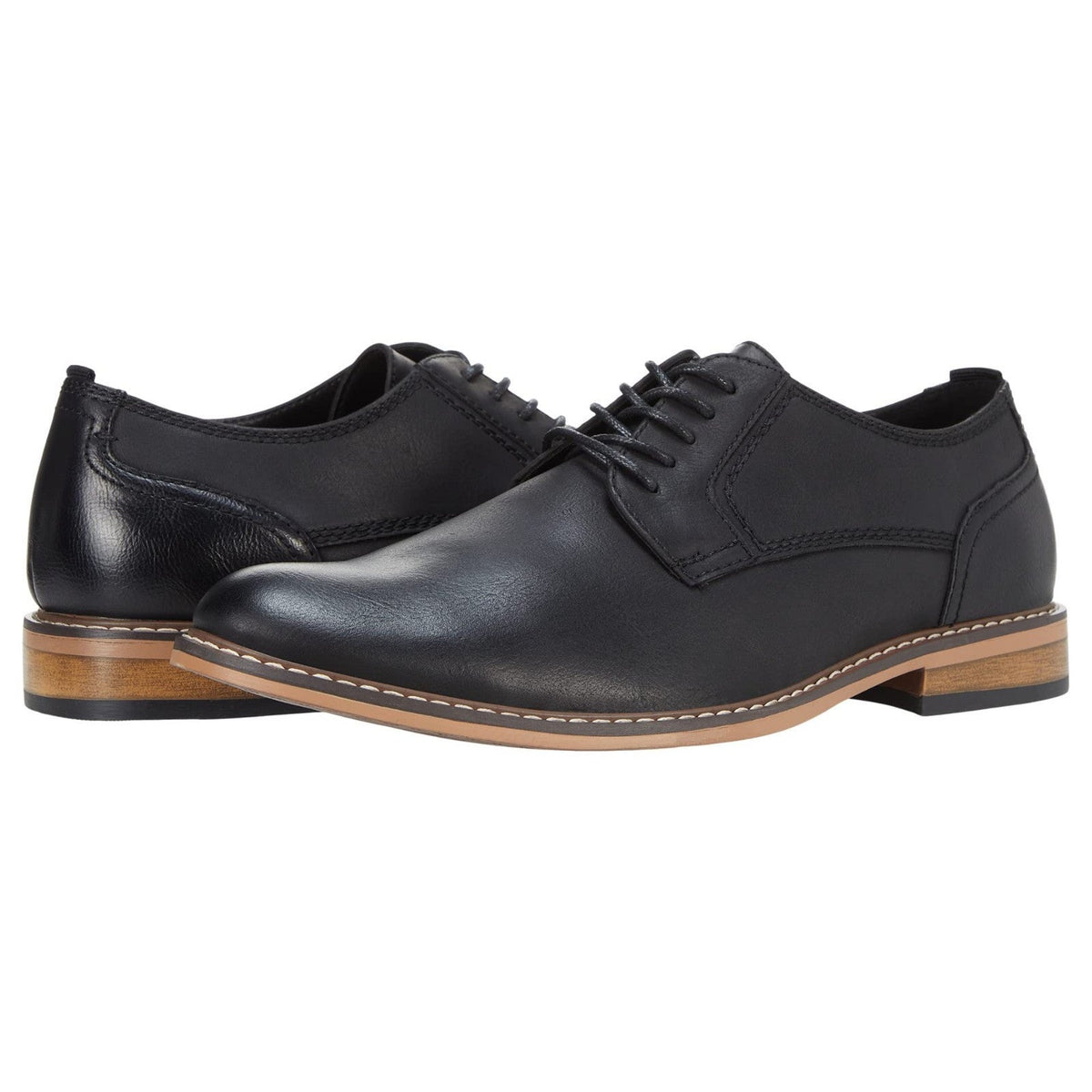 Steve Madden Ajapp Oxford Mens Black Leather Lace Up Dress Shoes US 9 M
