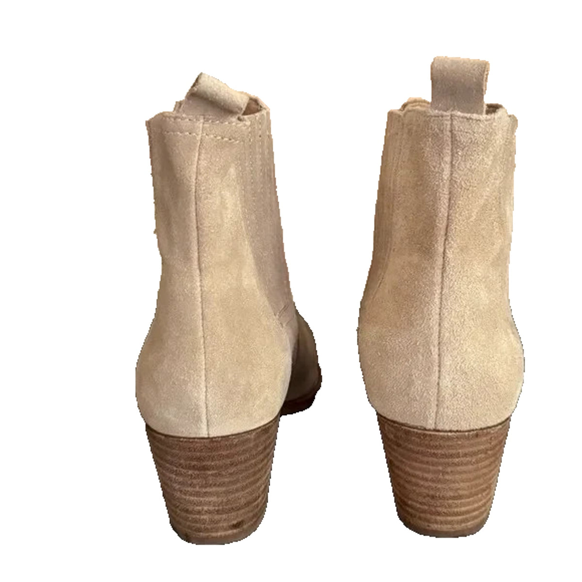 Madewell Western Chelsea Boot in Oiled Suede Walnut Shell Beige Size 7 M