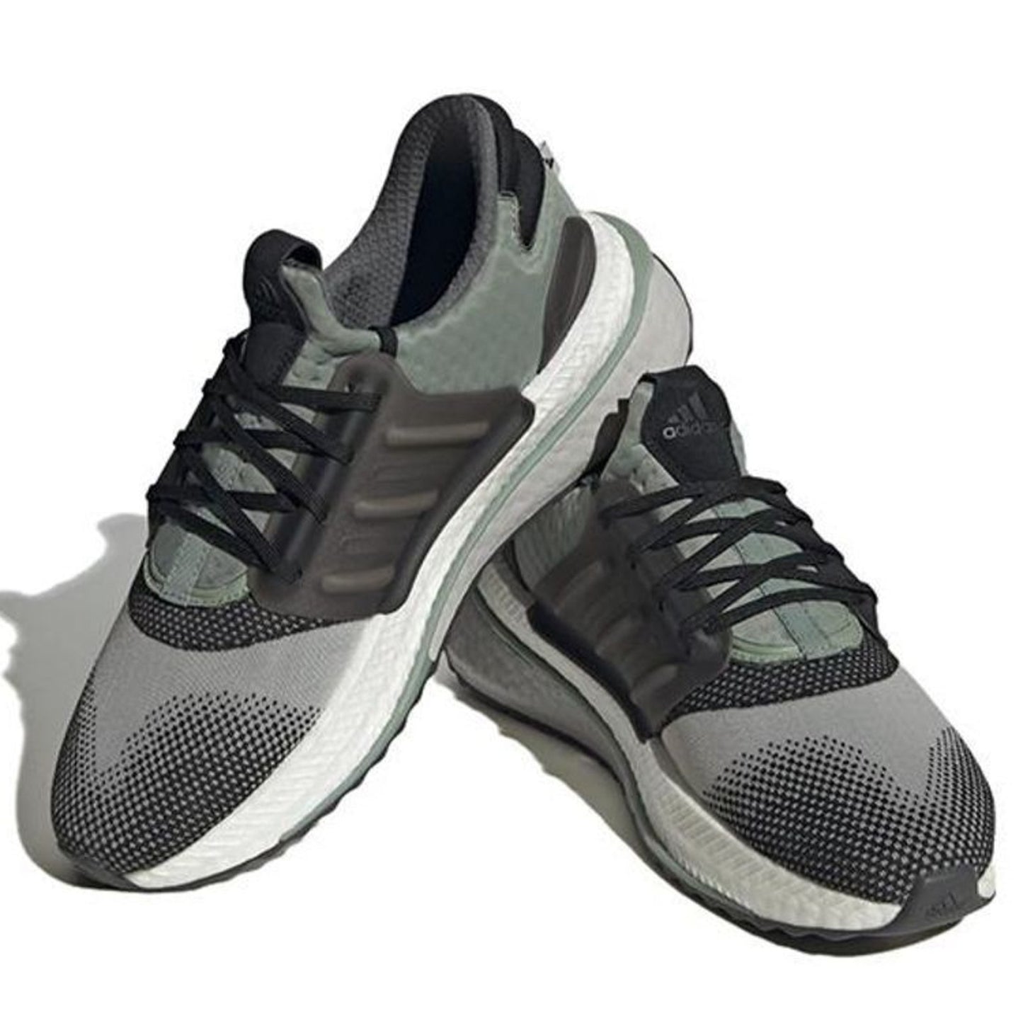 Adidas Performance X PlrBoost Running Shoes Mens 11.5 M Grey Silver Green