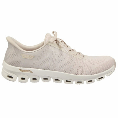 Skechers Womens Hands Free Swift Fit Tan Sneakers Mesh Size 10