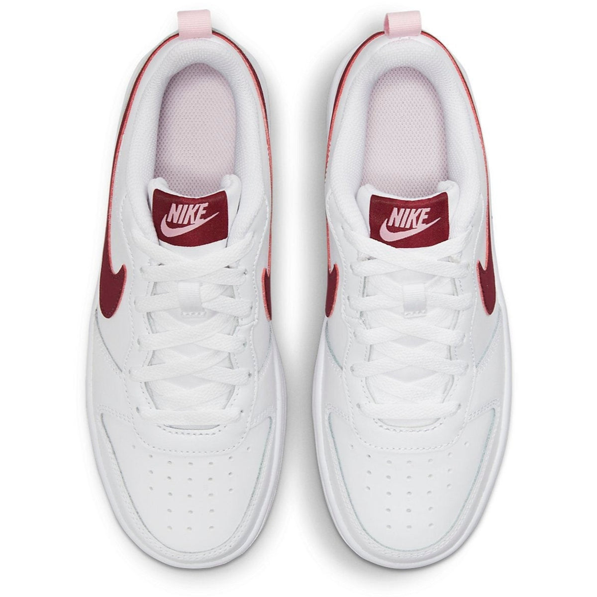 Nike Court Borough Low 2 Youth 6Y GS Women's 7.5 White Dark Beetroot Shoes