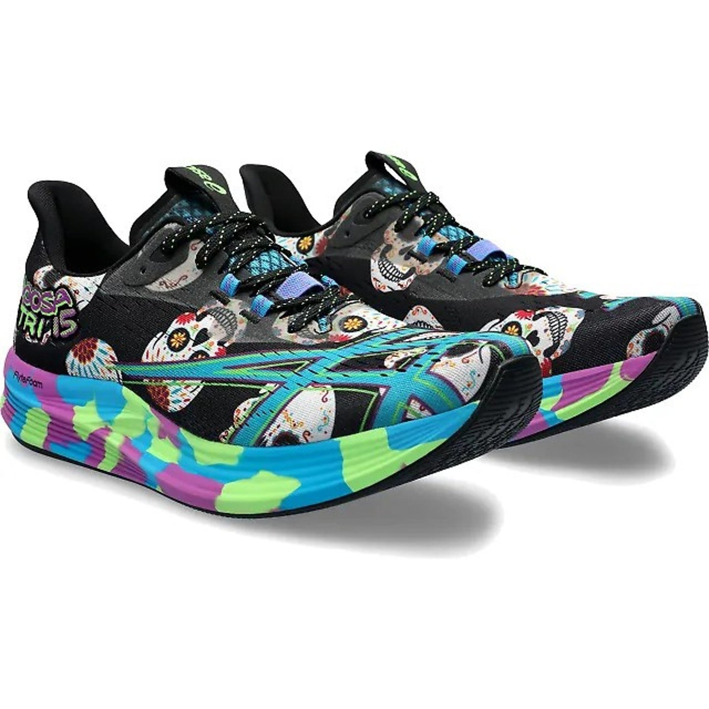 ASICS Noosa TRI 15 Men's Running Shoes Black/Island Blue Size 12 M Skull