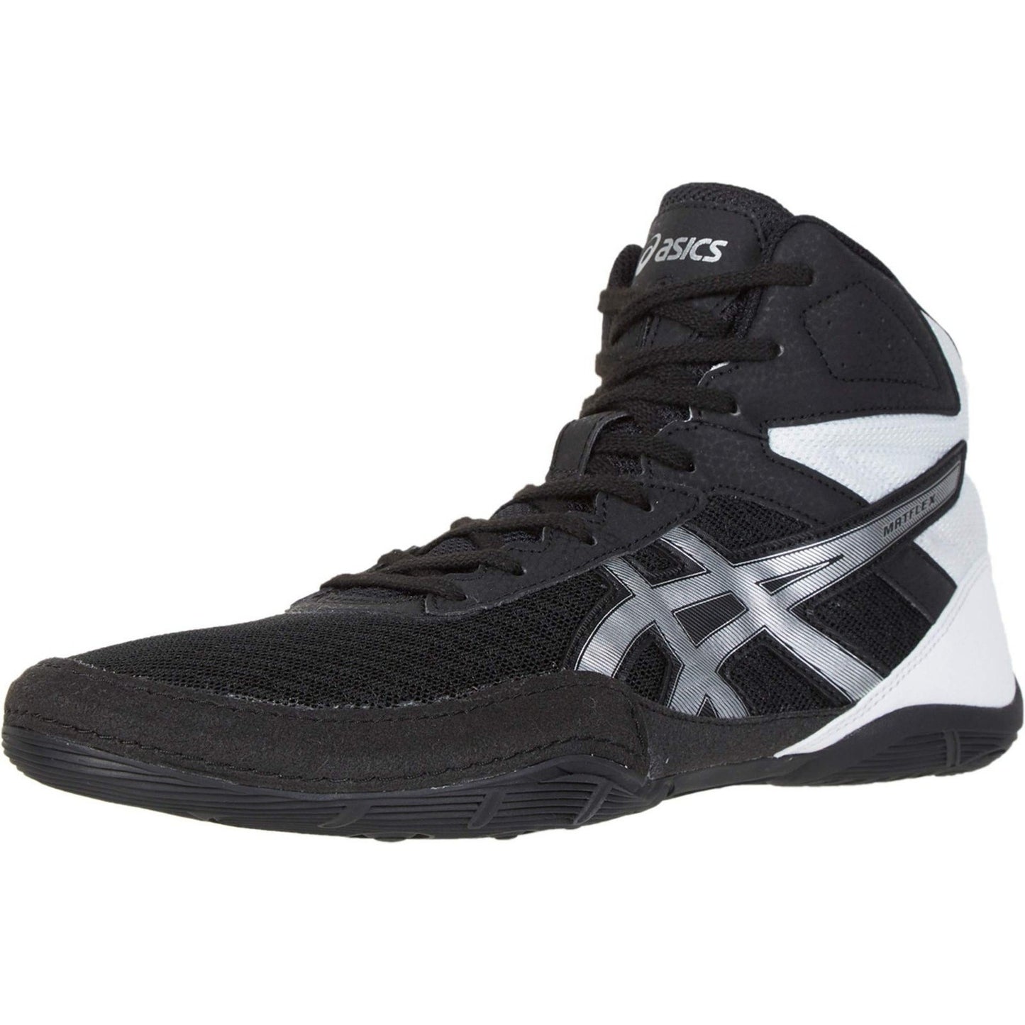 ASICS Matflex 6 Men's Wrestling Shoes Black White Silver Size 10 M