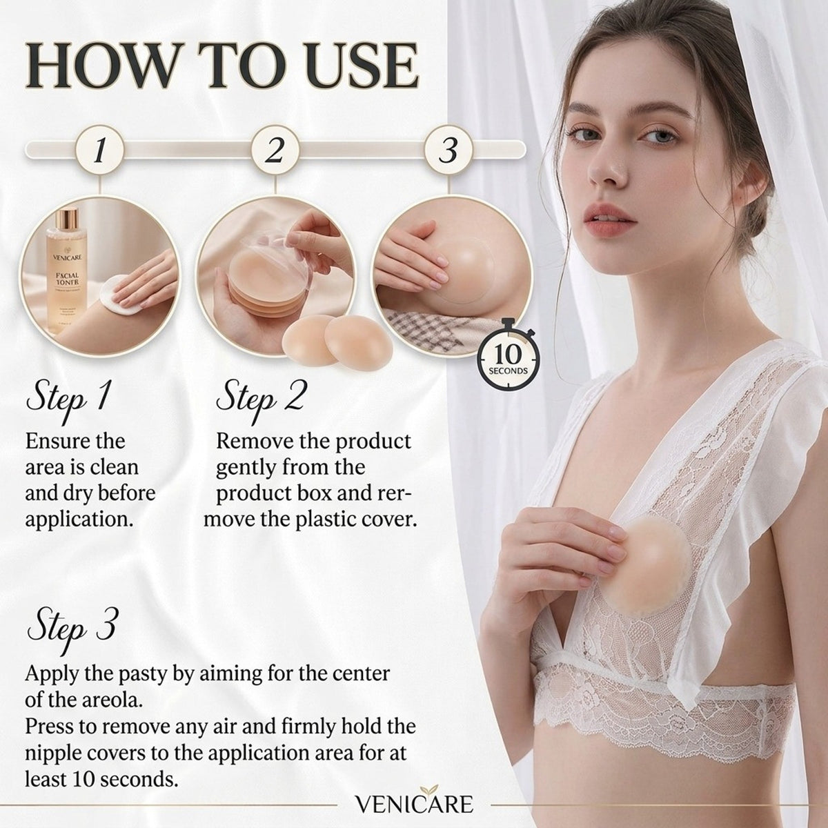 5 Pairs Silicone Nipple Covers Reusable Petal Pasties Invisible Breast Petals