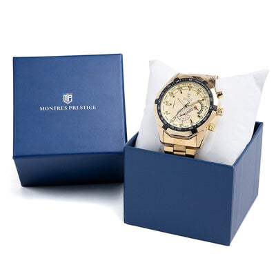 Invicta X Montres Prestige Men's Gold/Black Watch 46mm MPW-0099 New! Invicta