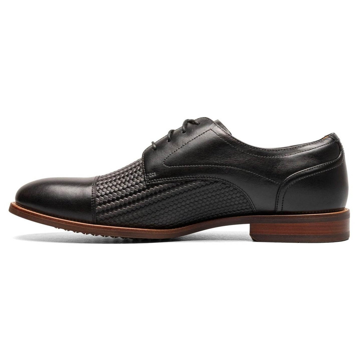 Florsheim Rucci Weave Cap Toe Oxford Men's Oxford Black leather 8.5 M New