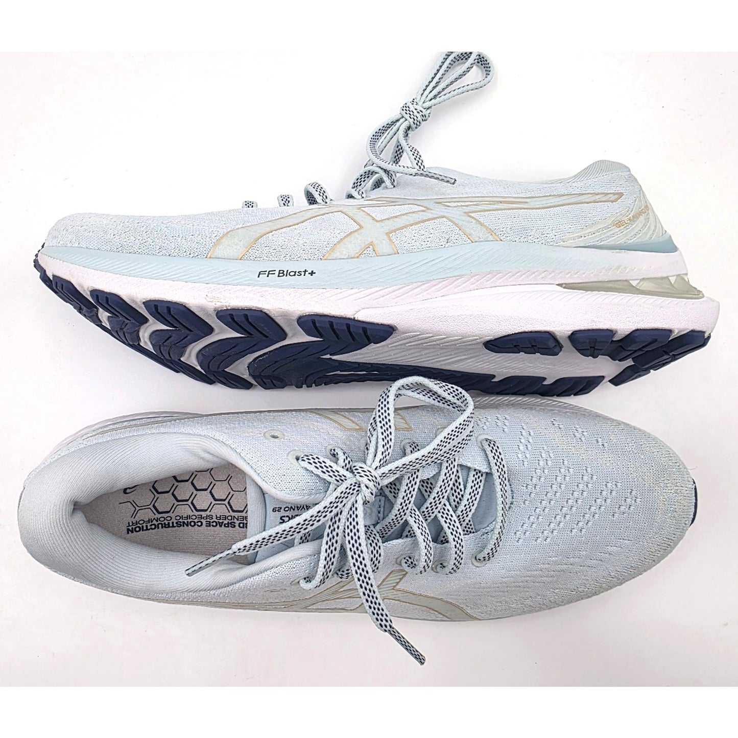 ASICS Gel-Kayano 29 Women's running shoes Sky/Champagne Size 11 M
