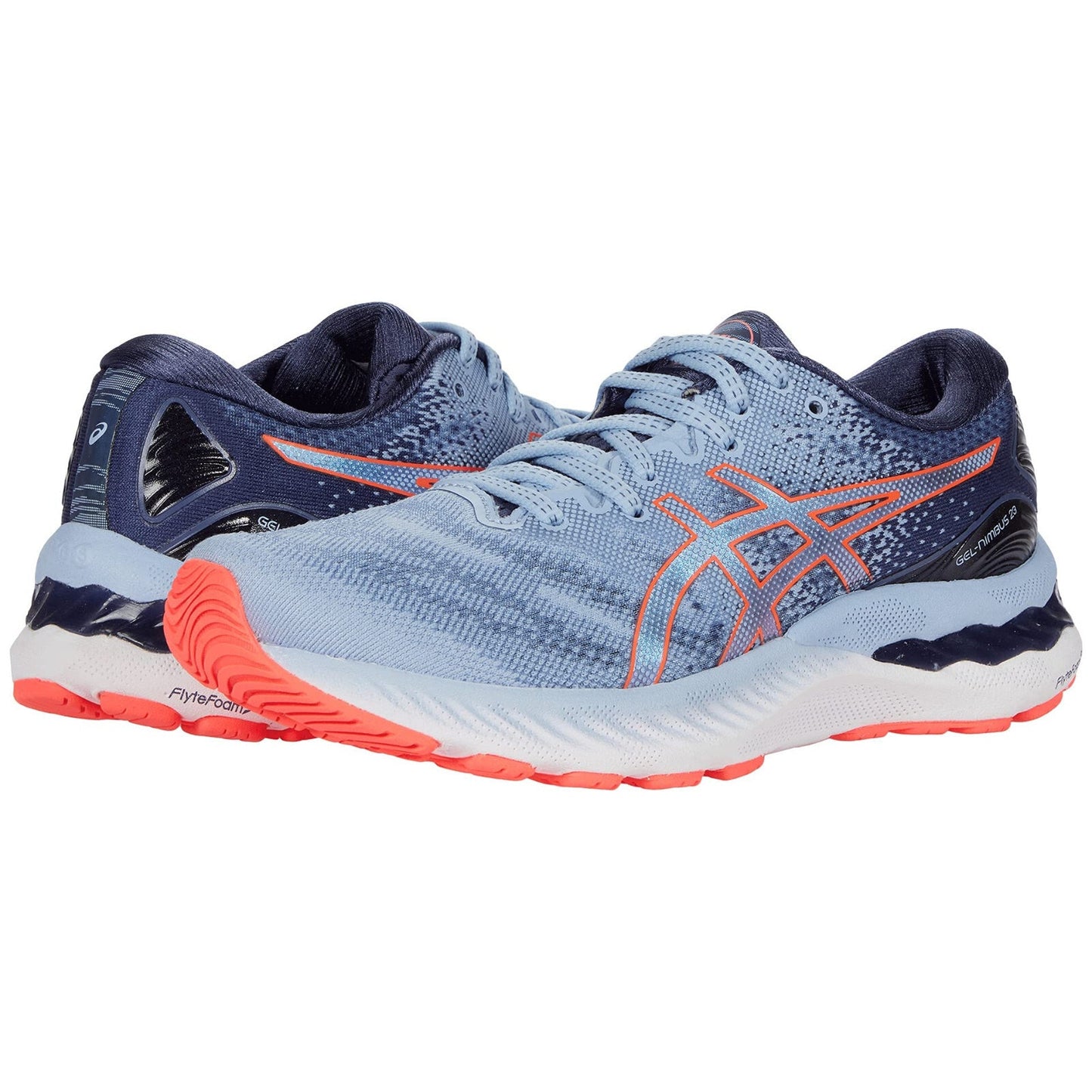ASICS Women's Gel-Nimbus 23 Running Shoes Mist/Blazing Coral, Size 12.5 M