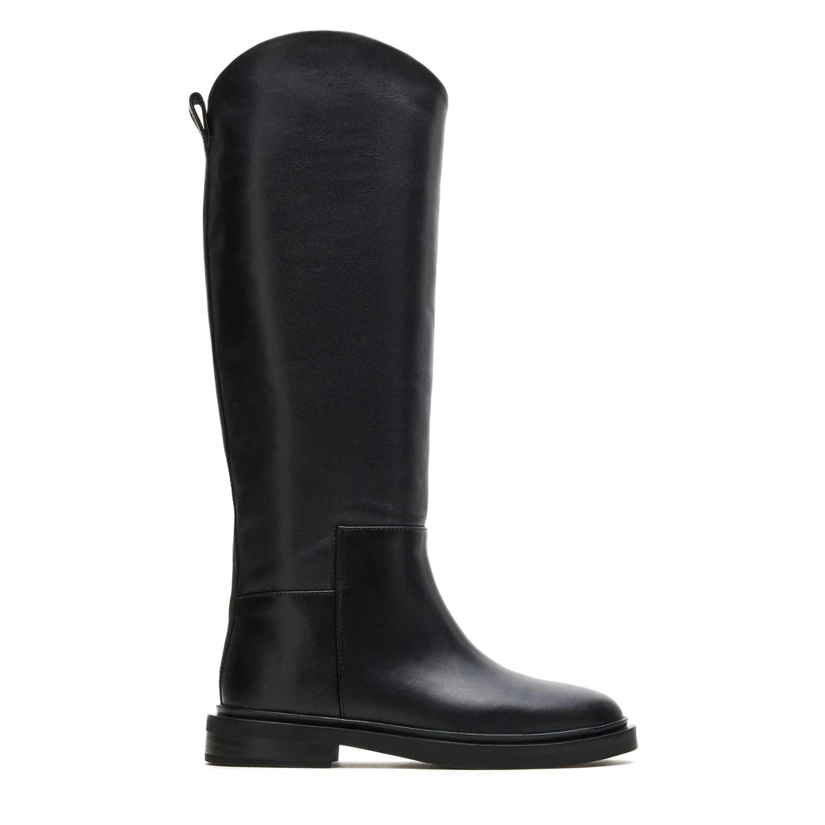 Steve Madden Women's Gaige Knee High Boot, Black Leather, 8.5 M