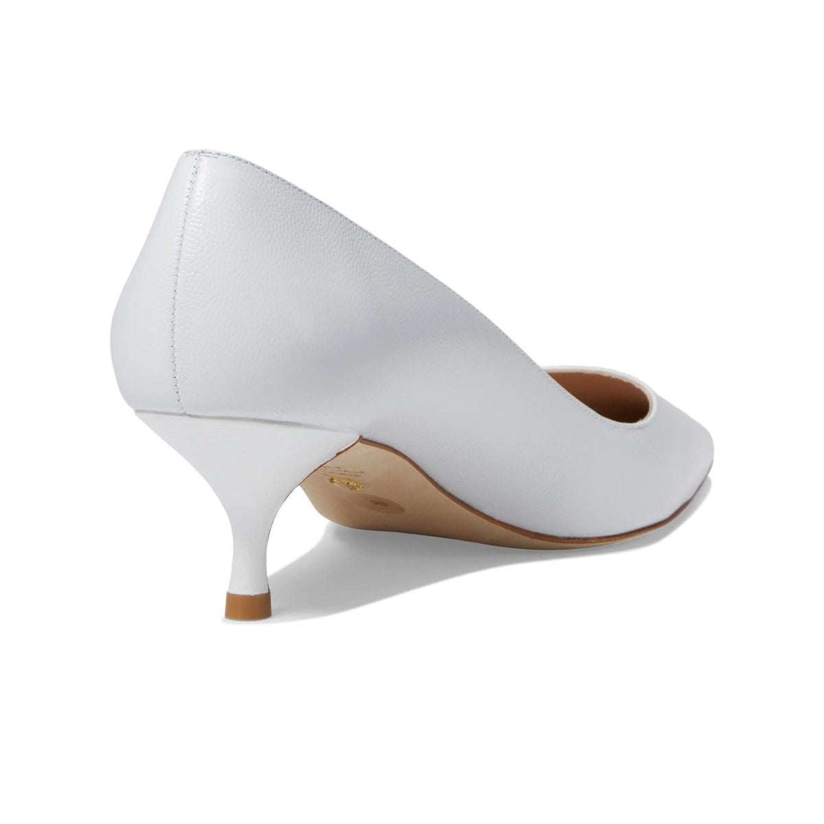 Stuart Weitzman Womens Stuart Kitten Pump White 8.5 B NEW