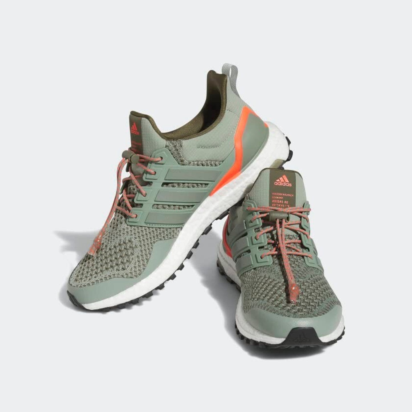 Adidas Men's Ultraboost 1.0 Running Shoes Silver Green/ Olive Strata Size 14