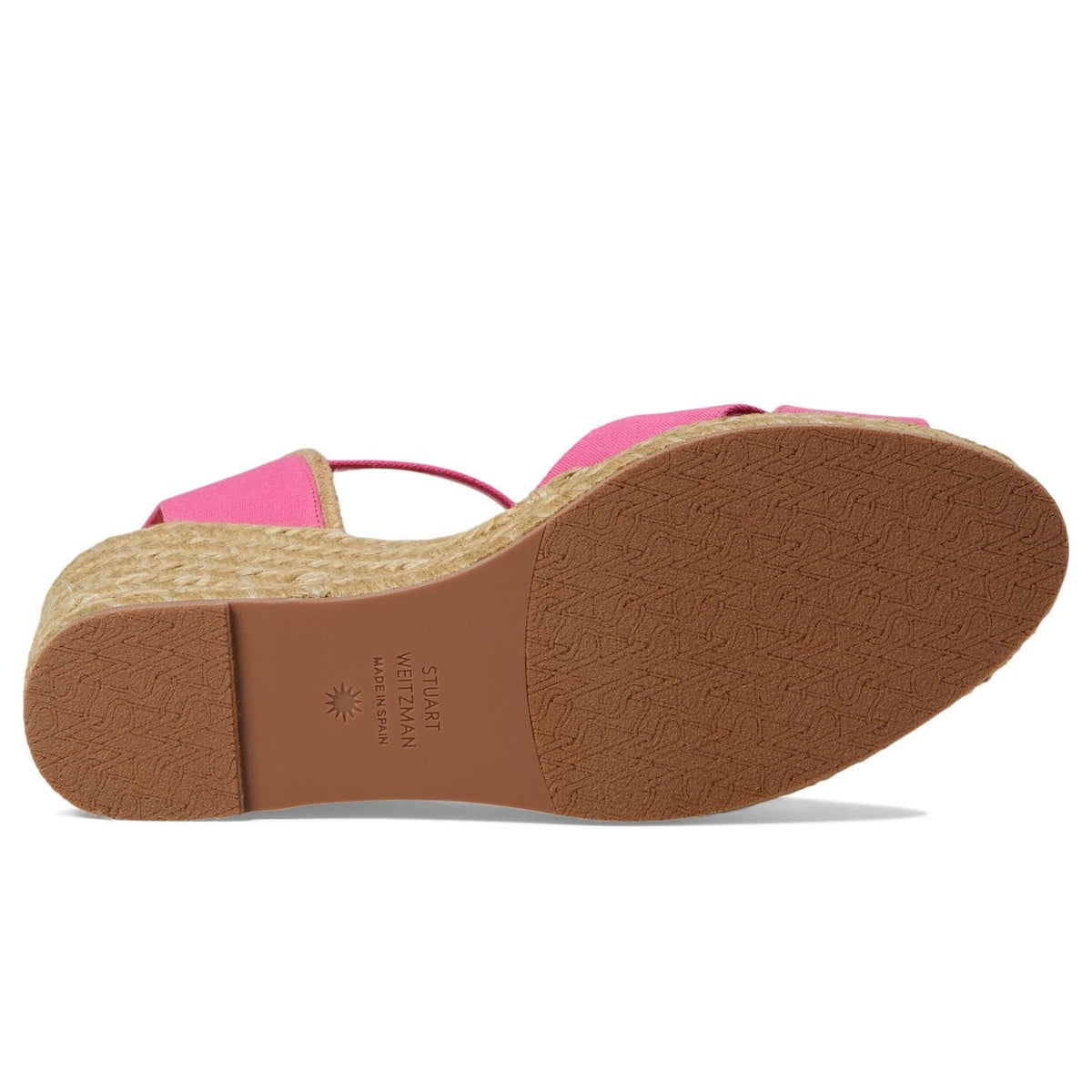 Stuart Weitzman Mirela II Espadrille Wedge Fuchsia/Natural 9.5 B