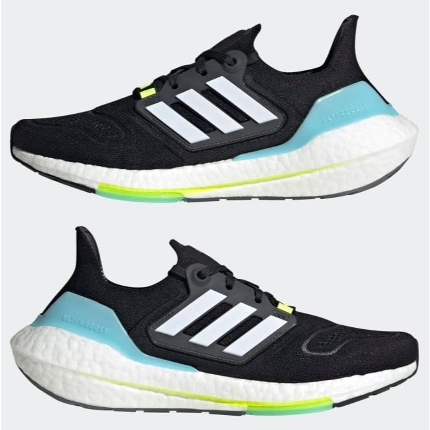 Adidas UltraBoost 22 W Black White Light blue- Womens Running Shoes GX6658 10 M8.5 M