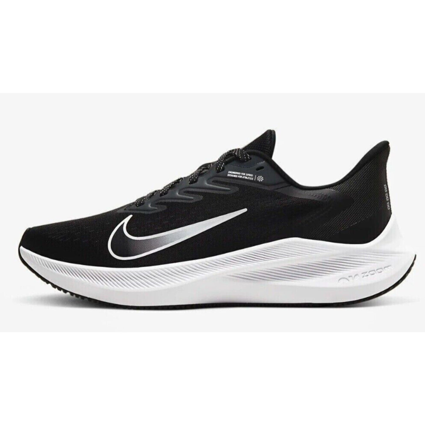 Nike Men's Air Zoom Winflo 7 Running Shoe, Particle Grey/Black-white, 9.5 US