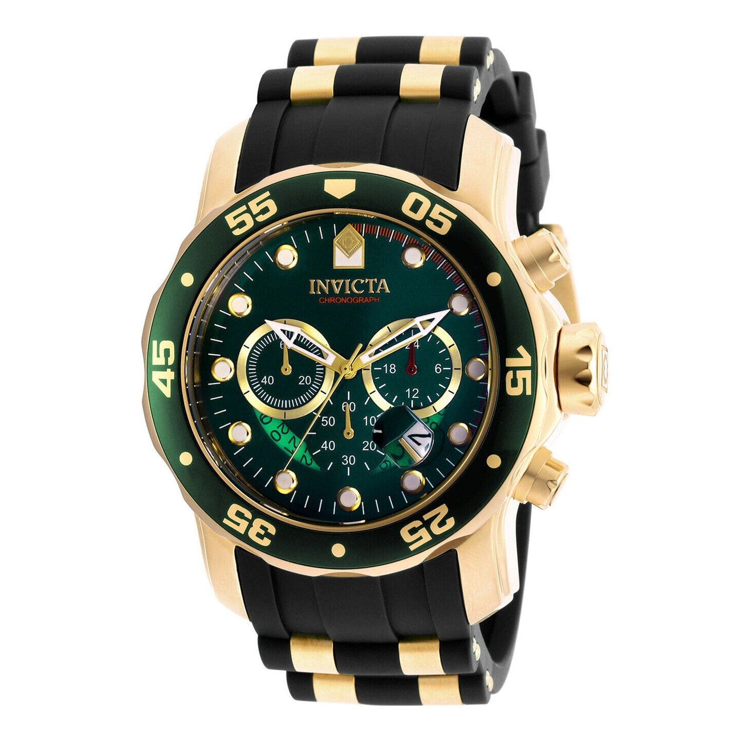 Invicta Pro Diver Quartz Chronograph Green Dial 48 mm Men's Watch Invicta