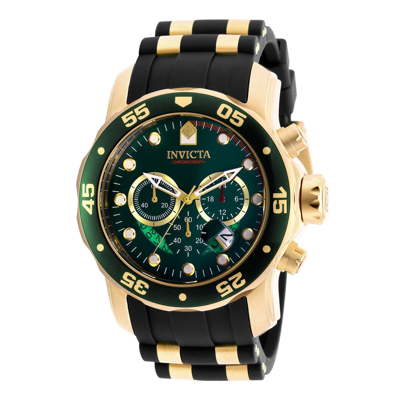 Invicta Pro Diver Quartz Chronograph Green Dial 48 mm Men's Watch Invicta