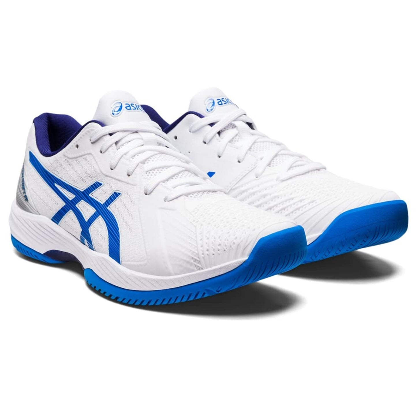 ASICS Men's Solution Swift FF White/Electric Blue Tennis Shoes Size 11.5 M
