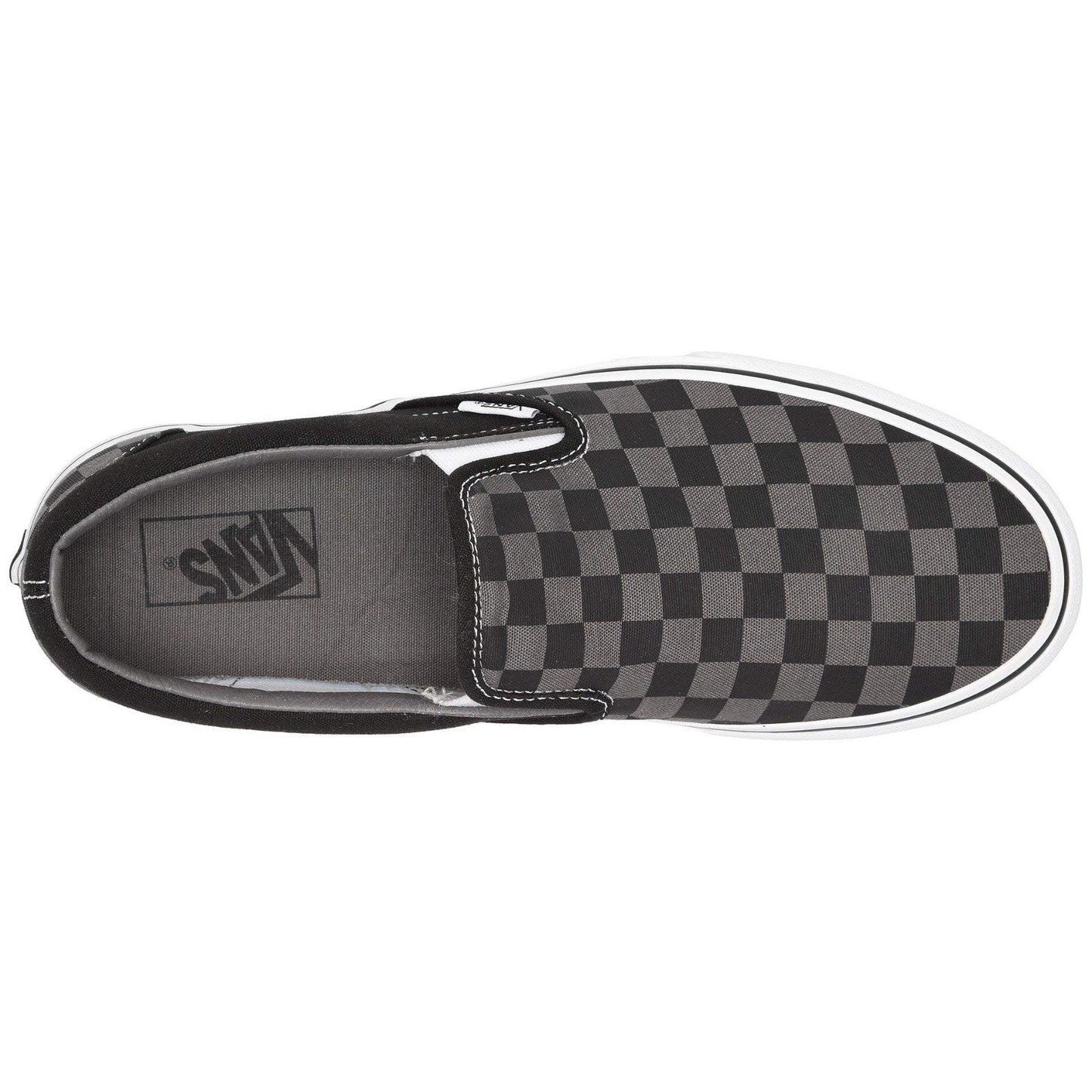 VANS CLASSIC SLIP ON Checkerboard Shoes Sneaker Black/ Gray Men 8.5 / Women 10