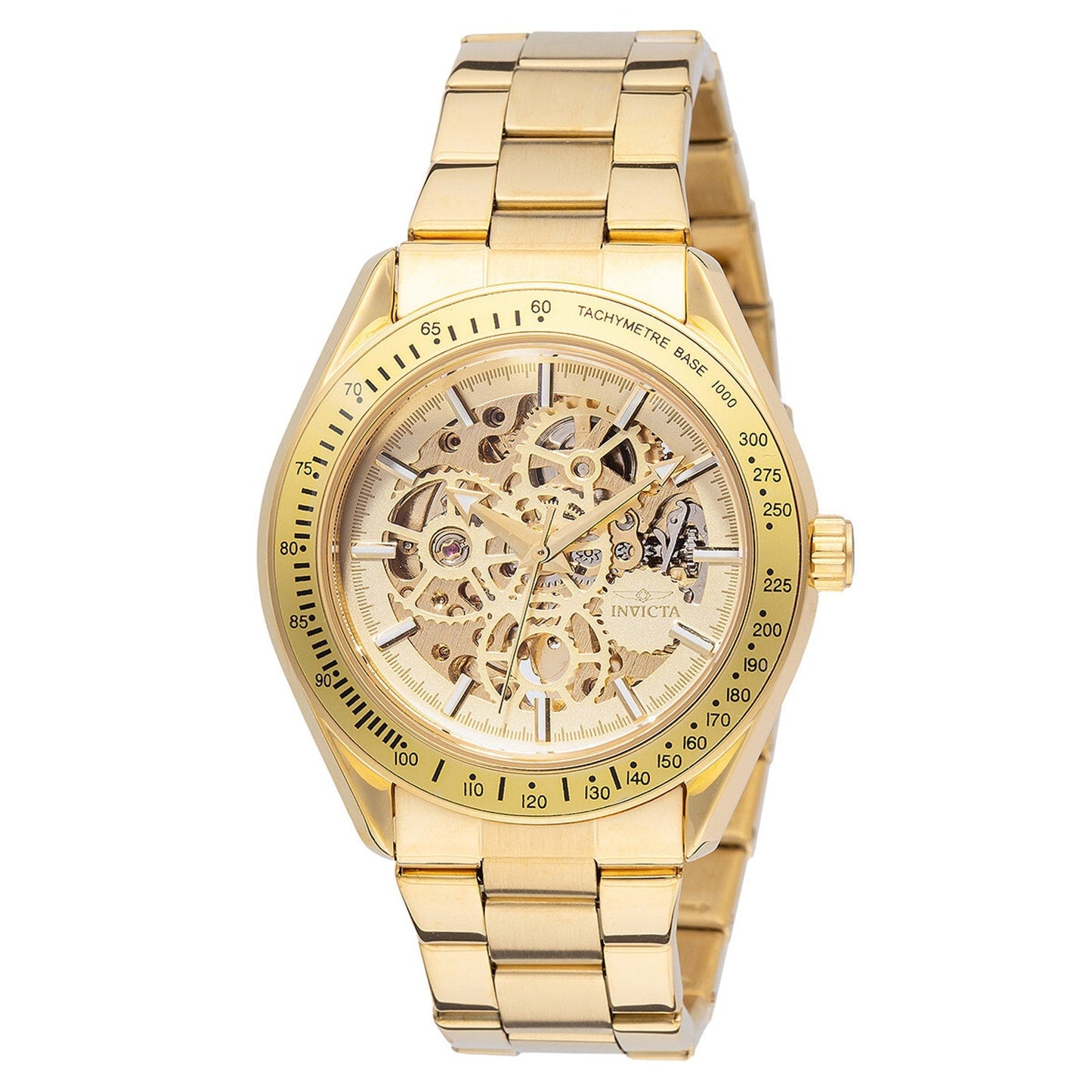 Invicta Objet D Art Automatic Men's Watch w/ Skeleton Dial - 43mm, Gold Invicta