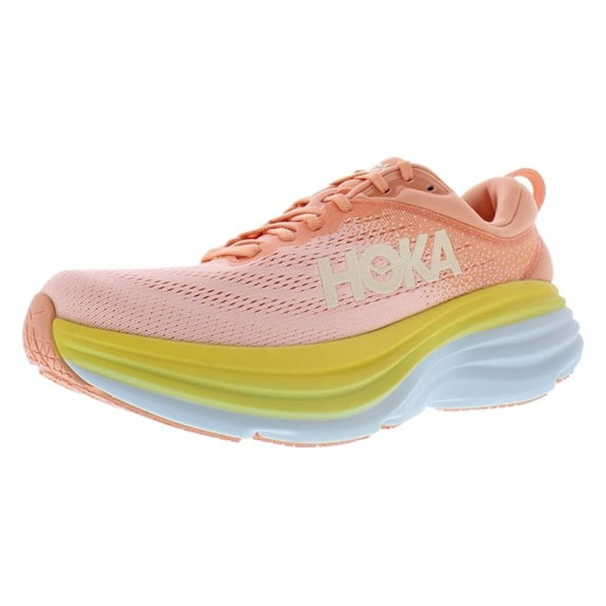 HOKA ONE ONE Bondi 8 Men's Running Shoe Peach Yellow Size 11 D Wide