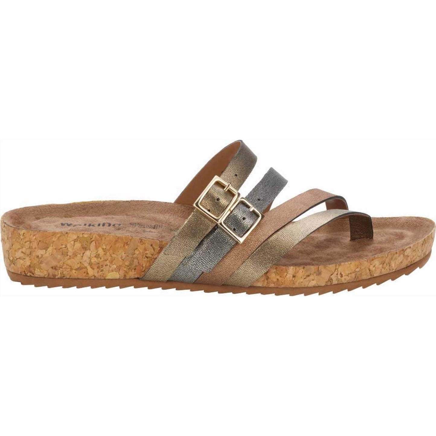 Walking Cradles Penelop Women's Sandals Size 9.5 Metallic Leather Slide