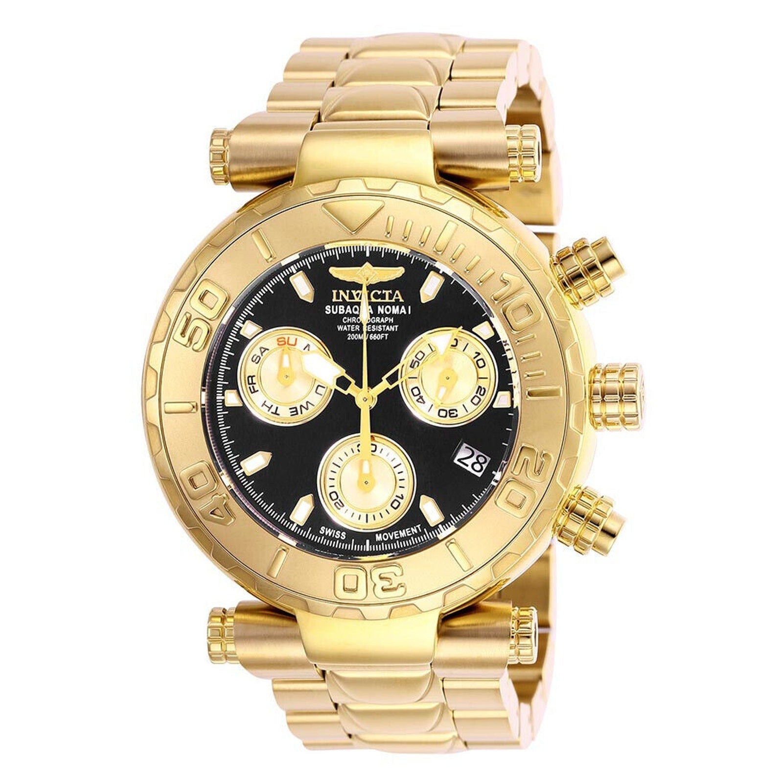 Invicta Subaqua Swiss Ronda Z60 Caliber 47mm Gold Bezel mens watch Invicta
