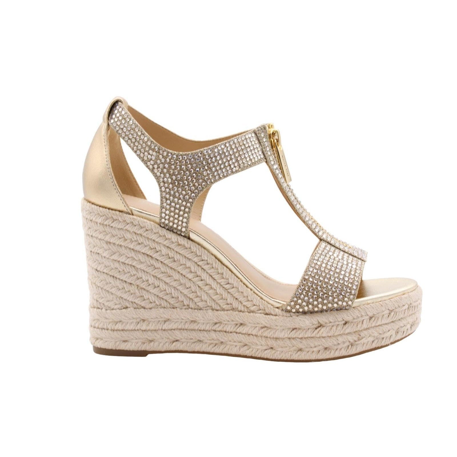 Michael Kors Sandals Womens 9.5M Berkley Espadrille Brown Casual Wedge Heels NEW Michael Kors