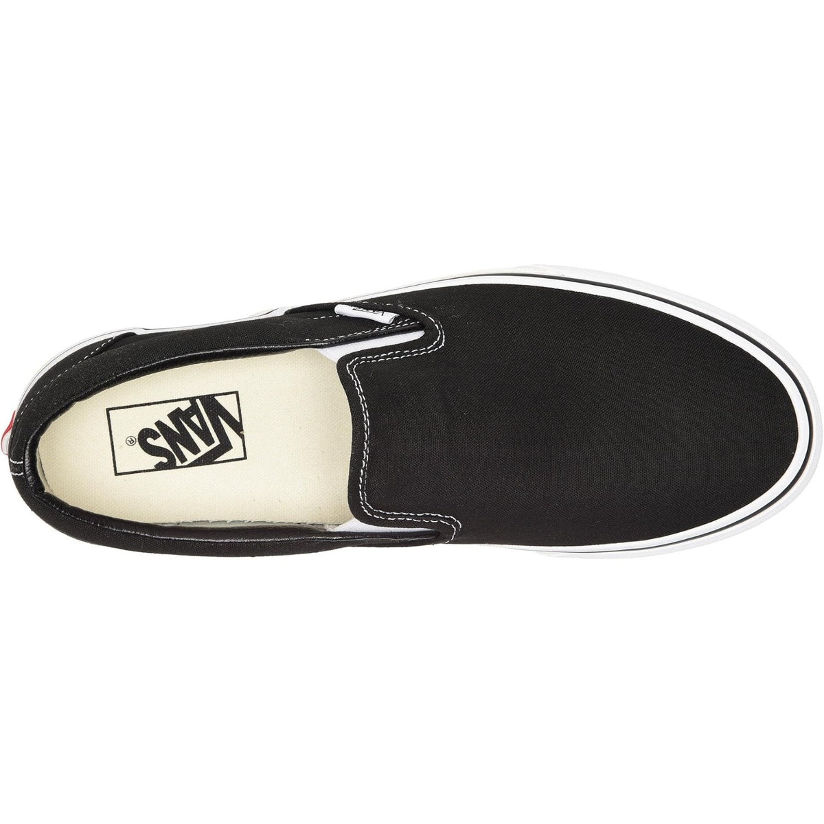Vans Classic Slip-On Canvas Sneakers Black/White Unisex Size 9 Men / 10.5 Women