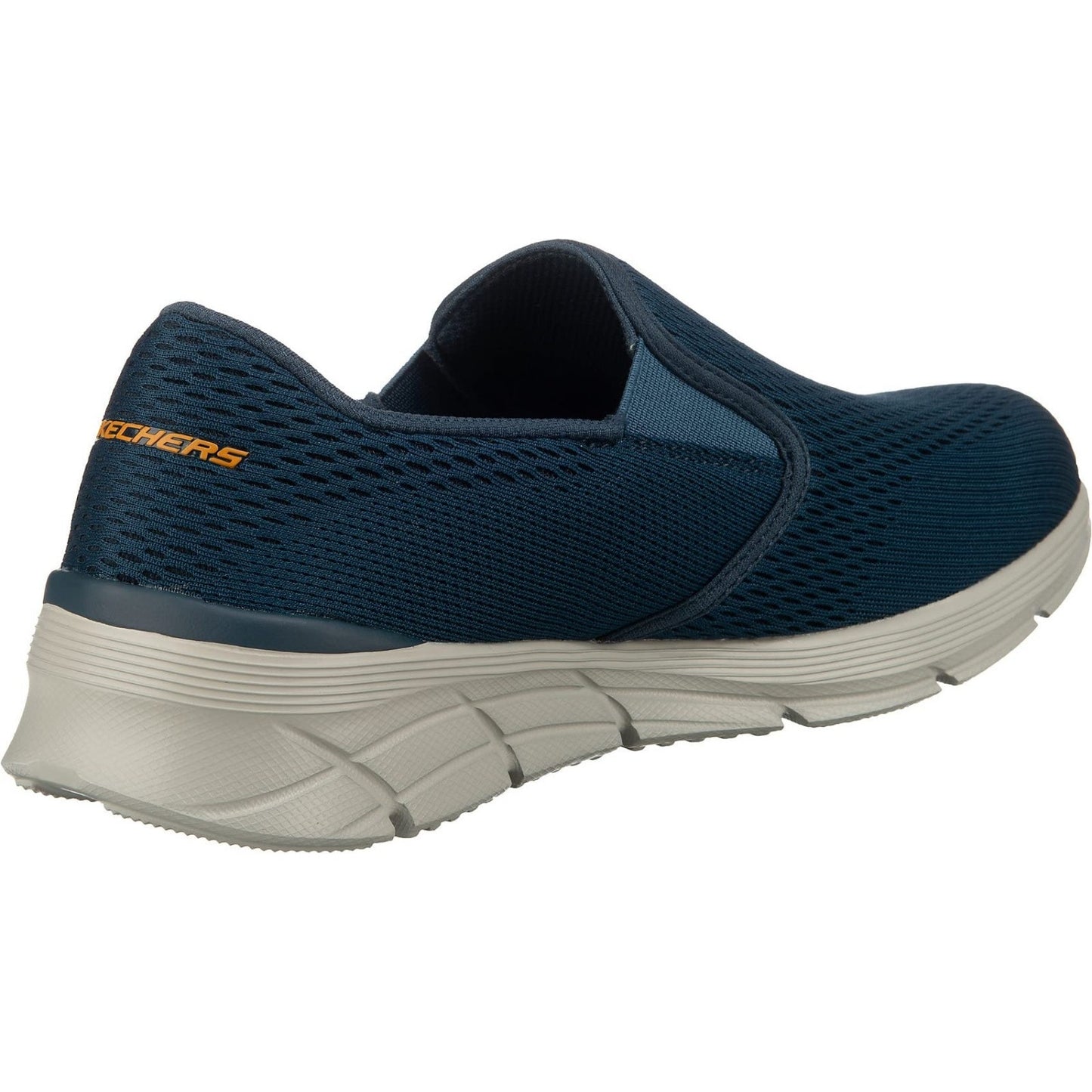 Skechers Mens Slip-on Comfort Loafer, Navy/Orange, 9.5 US