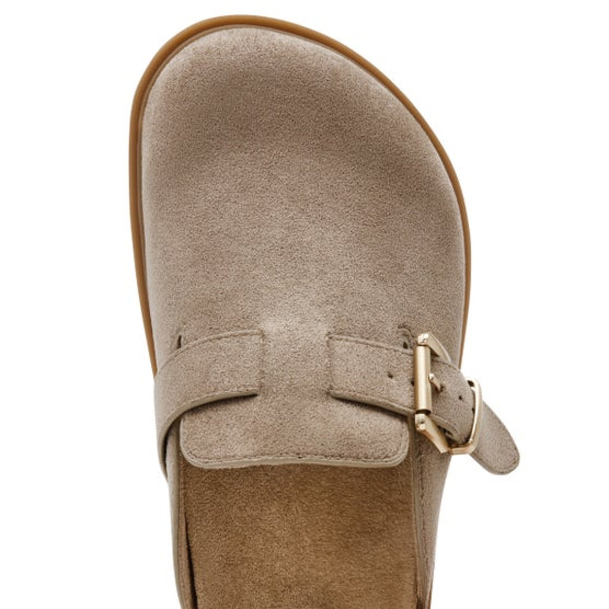 DV Dolce Vita Women's Comfortable Slip On Buckle Mules Faux Suede Beige Size 7