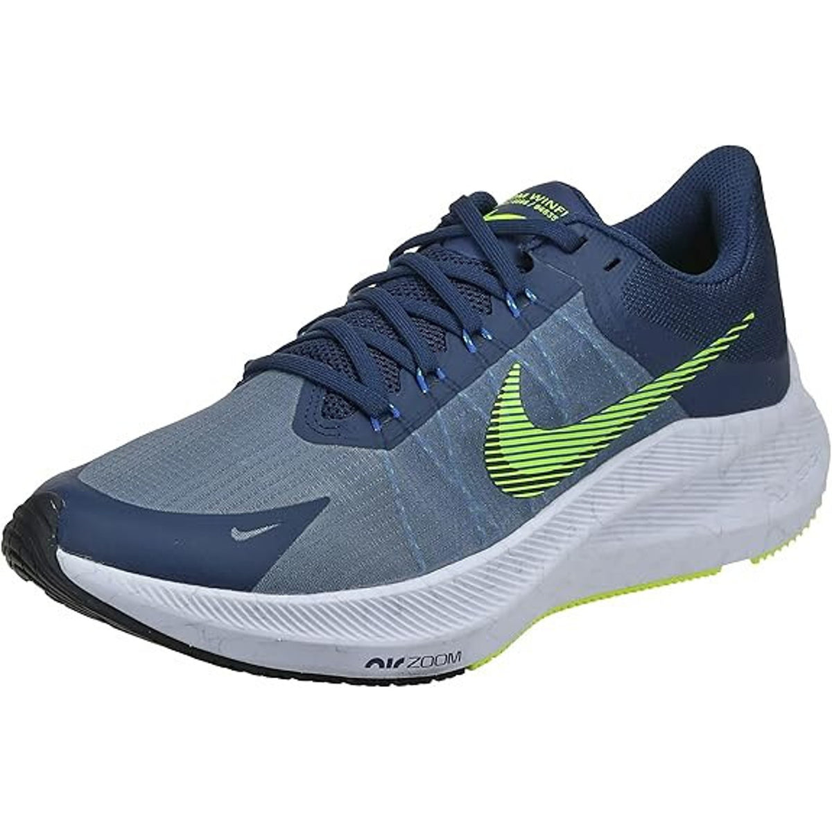Nike Zoom Winflo 8 Men's running shoes Midnight Navy Volt White size 9