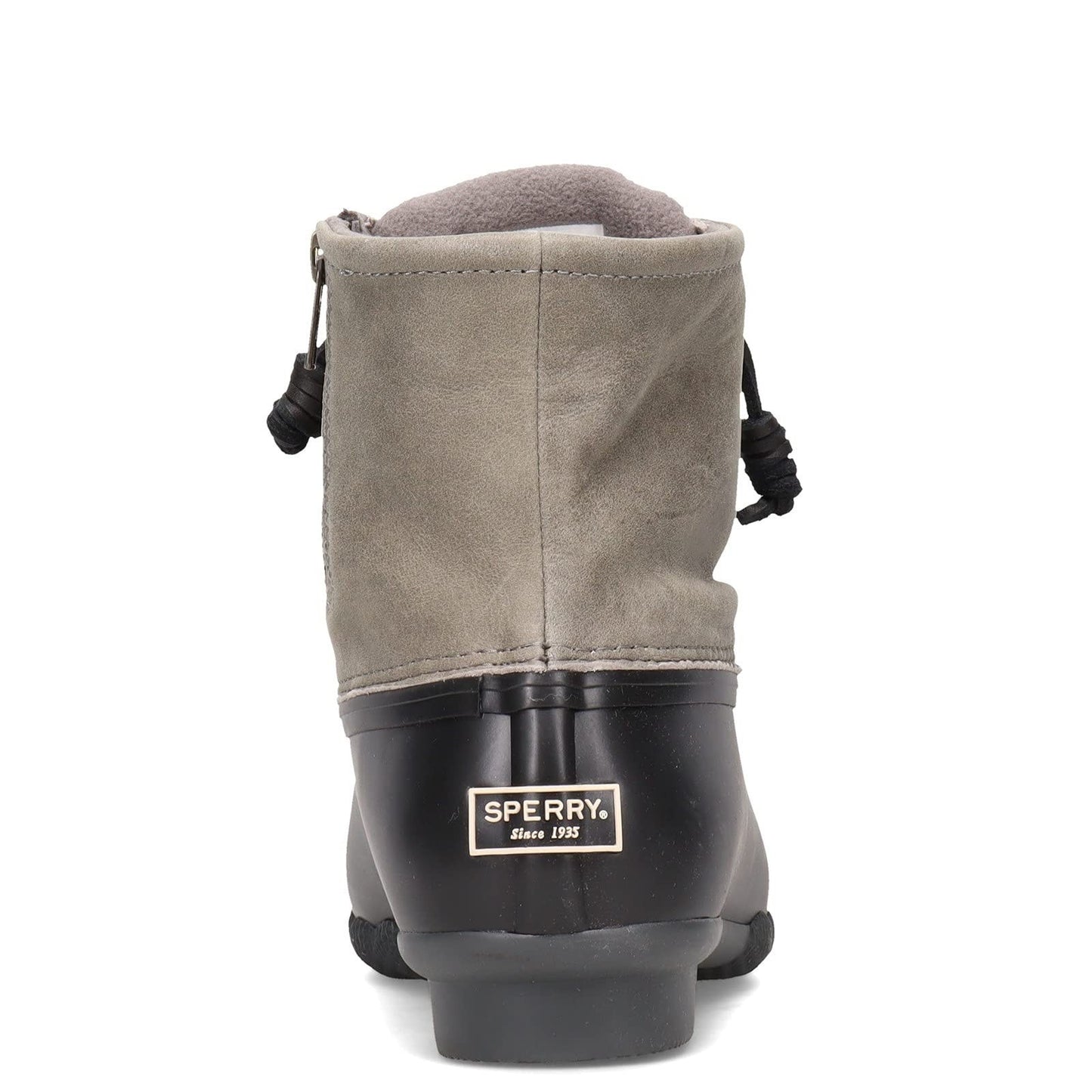 Sperry Womens Saltwater Sts81732 Gray & Black Waterproof Duck Boots Size 9.5