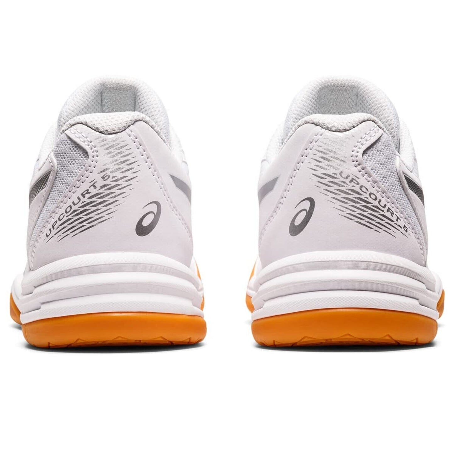 ASICS Women's Upcourt 5 Volleyball Shoes, 5.5, White/Pure Silver