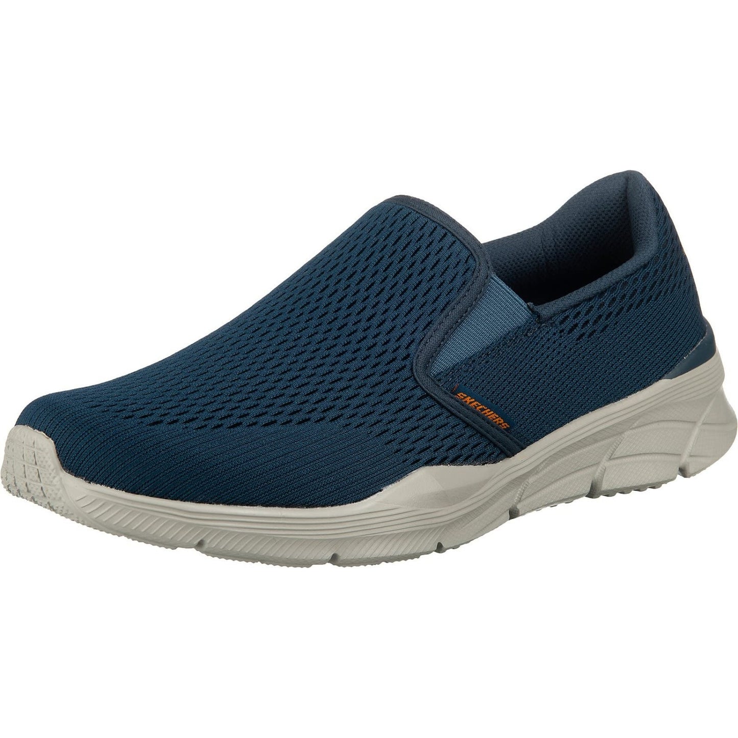 Skechers Mens Slip-on Comfort Loafer, Navy/Orange, 9.5 US