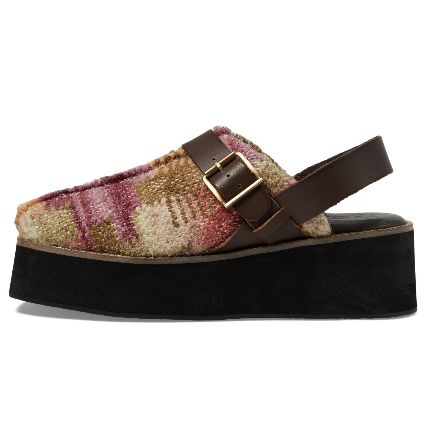 Free People Astrid Clog Platform Mule Mulberry Slingback Slide On Women's 8.5 M
