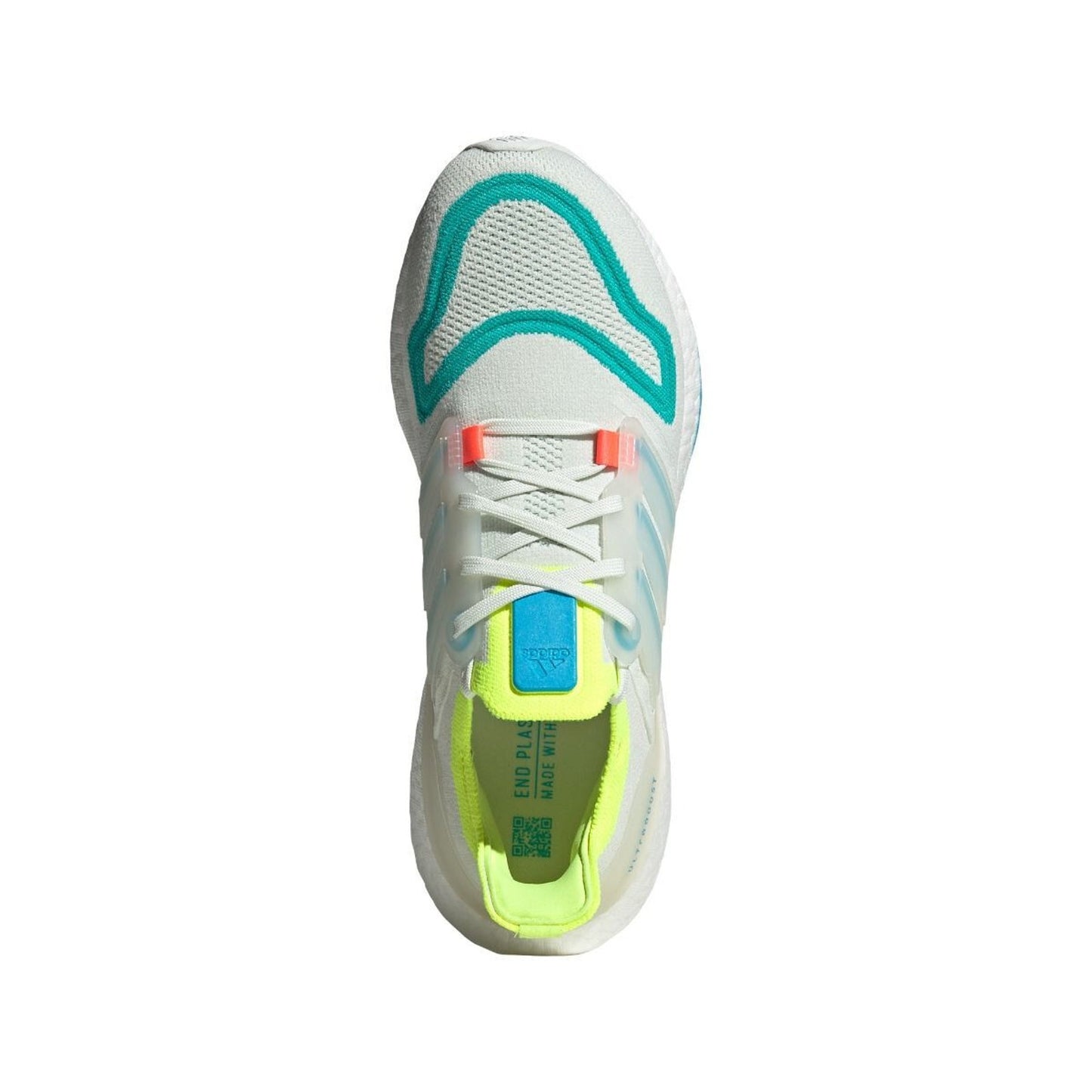adidas Ultraboost 22 Men Running Shoes White Tint/Sky Rush/Mint Rush 15 D M