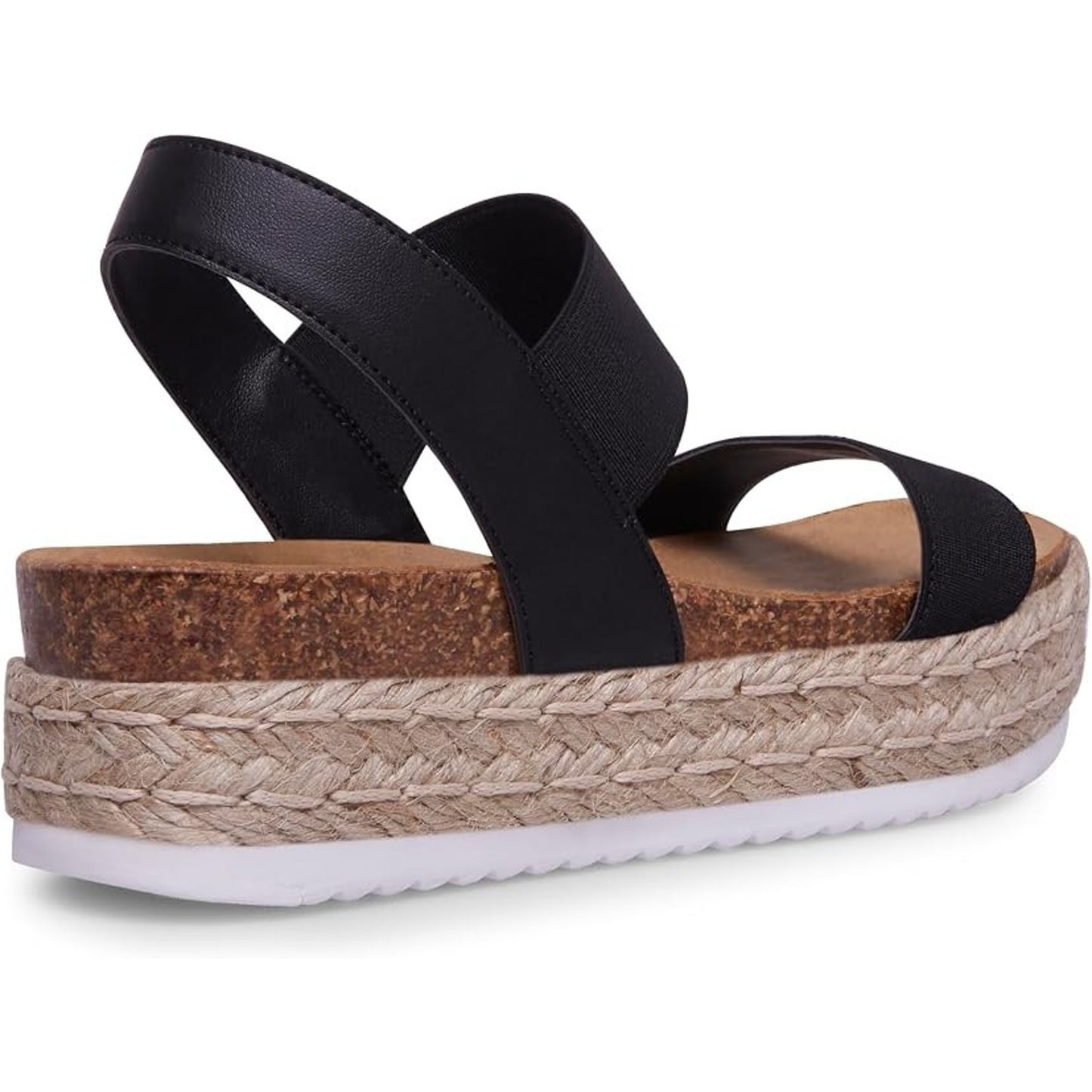 Steve Madden Jaklin Platform Slide Sandals Black Women's Size 8 M