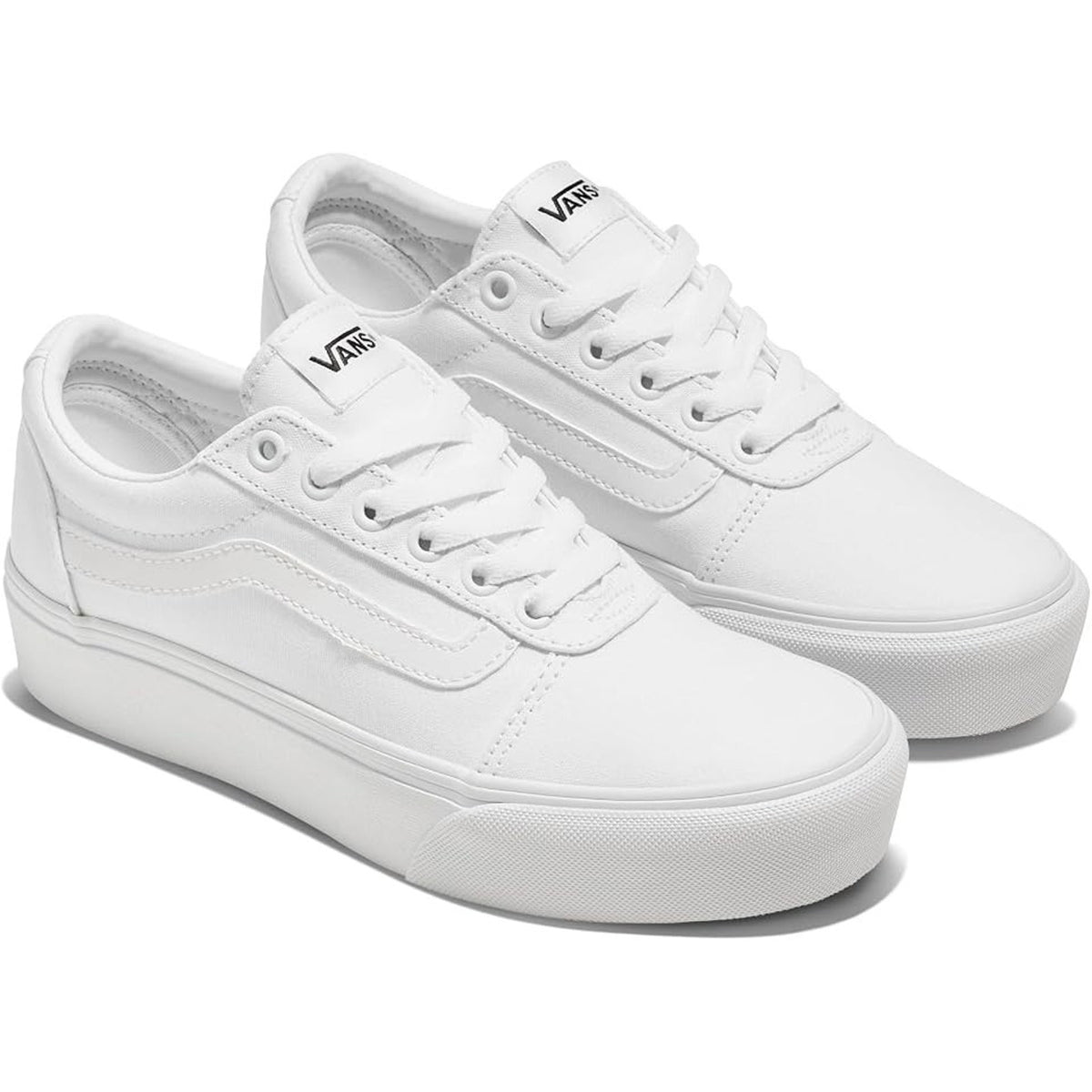 Vans Ward Men's Shoes Rubber Skate Shoes triple white Canvas size 11
