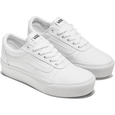 Vans Ward Men's Shoes Rubber Skate Shoes triple white Canvas size 11