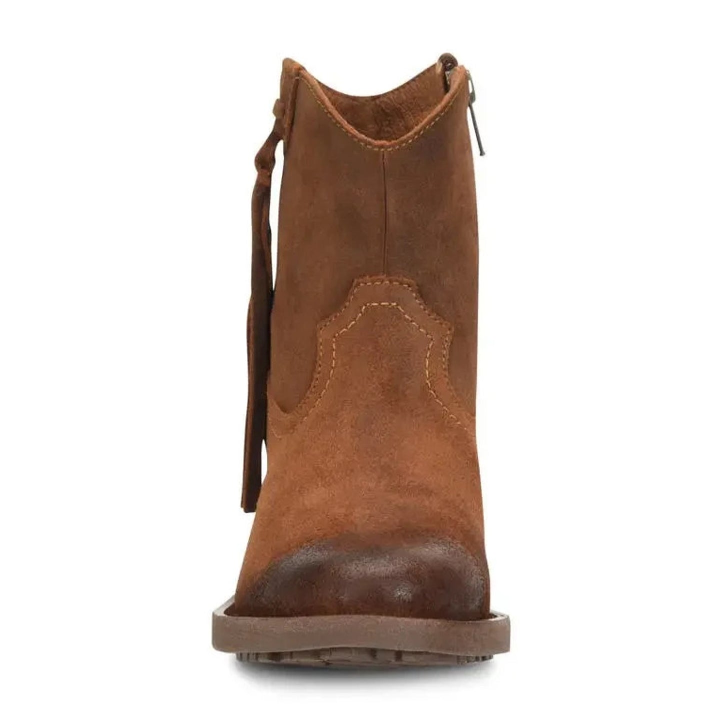 Born Alondra Brown Suede Women's Western Tassle Booties Size 10