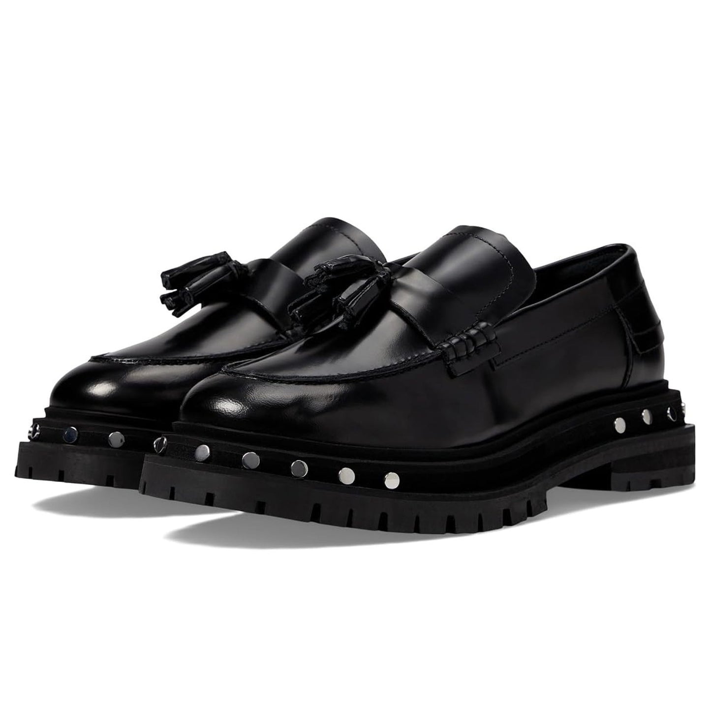 Free People Teagan Tassel Loafer Women's Shoes , Black Leather , US 9 M